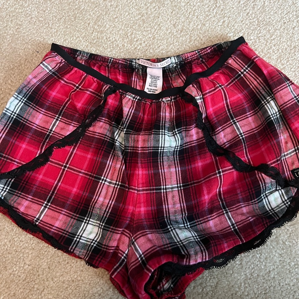 Victoria's Secret Red Plaid Women's Sleep Shorts